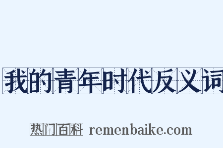 我的青年时代反义词是什么意思的图片